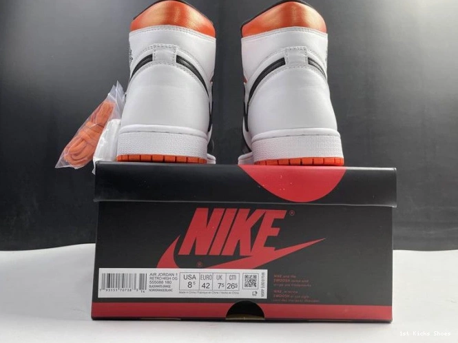 1st Kicks Shoes Electro 1 Orange Jordan 555088-180 High Retro Air 0626